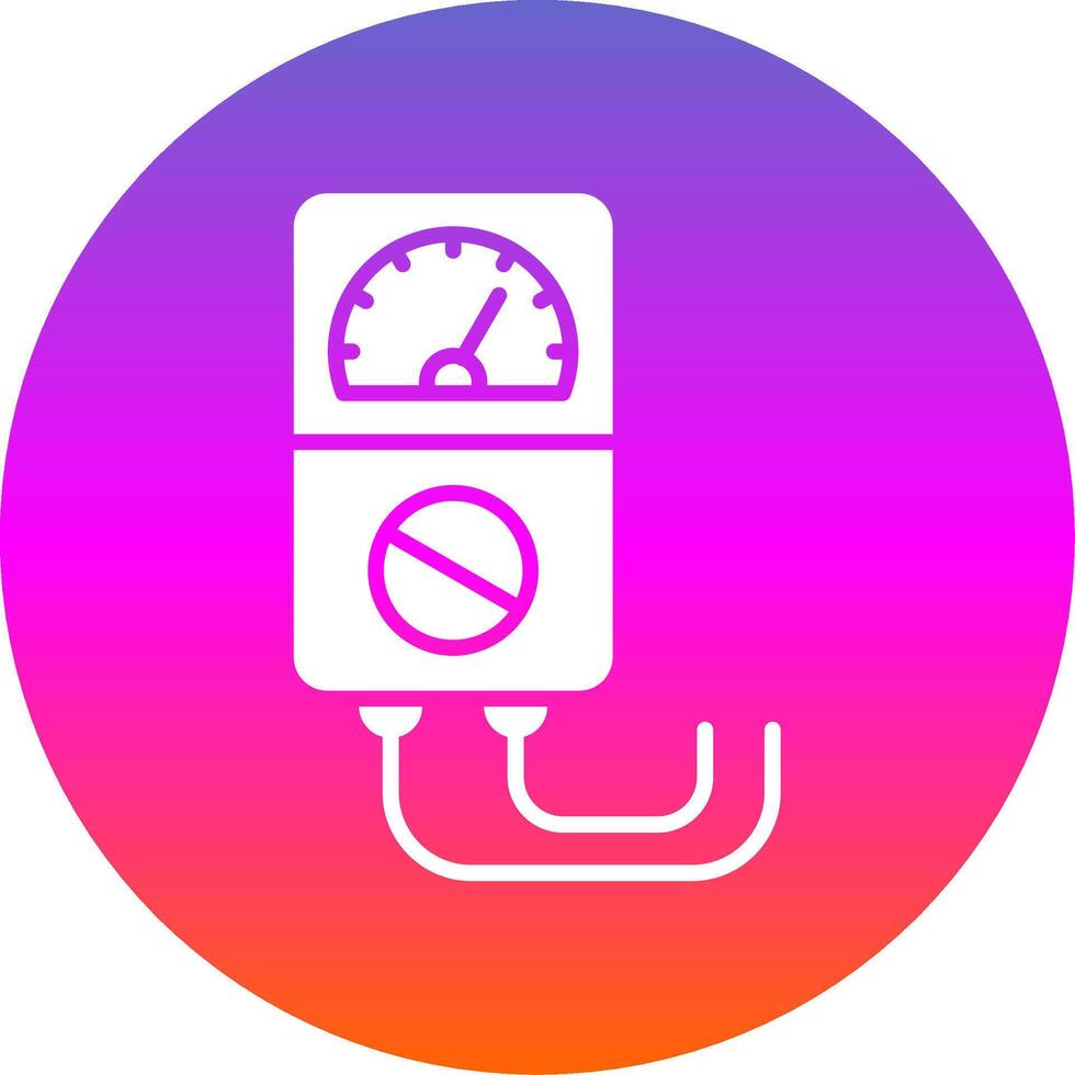 Voltage Indicator Glyph Gradient Circle Icon Design vector