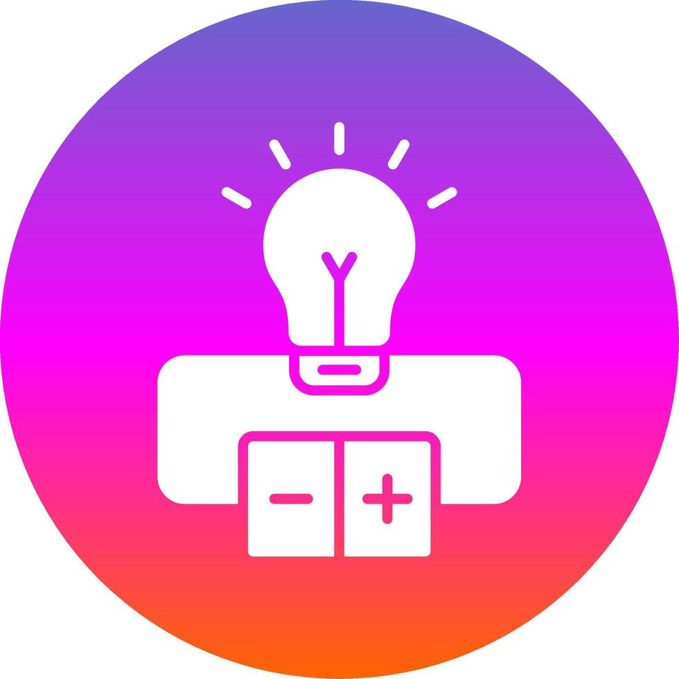 Electrical Circuit Glyph Gradient Circle Icon Design vector