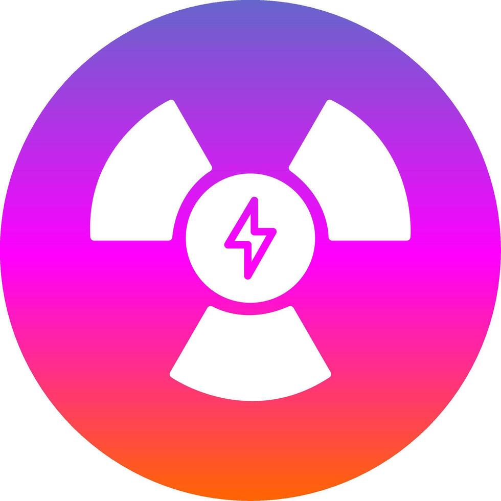 Nuclear Power Glyph Gradient Circle Icon Design vector