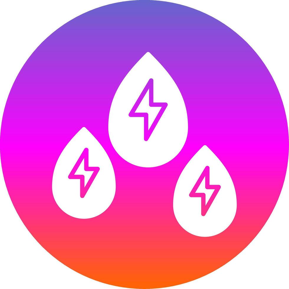 Hydro Power Glyph Gradient Circle Icon Design vector