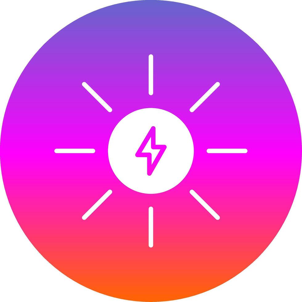 Sun Glyph Gradient Circle Icon Design vector