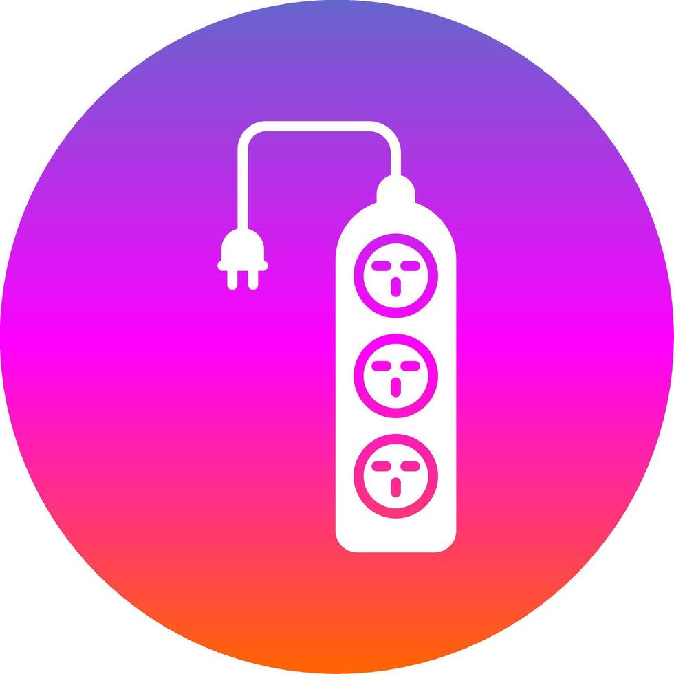 Extension Cable Glyph Gradient Circle Icon Design vector