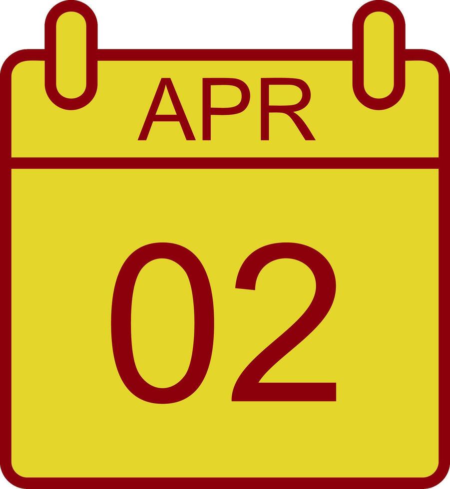 April Vintage Icon Design vector
