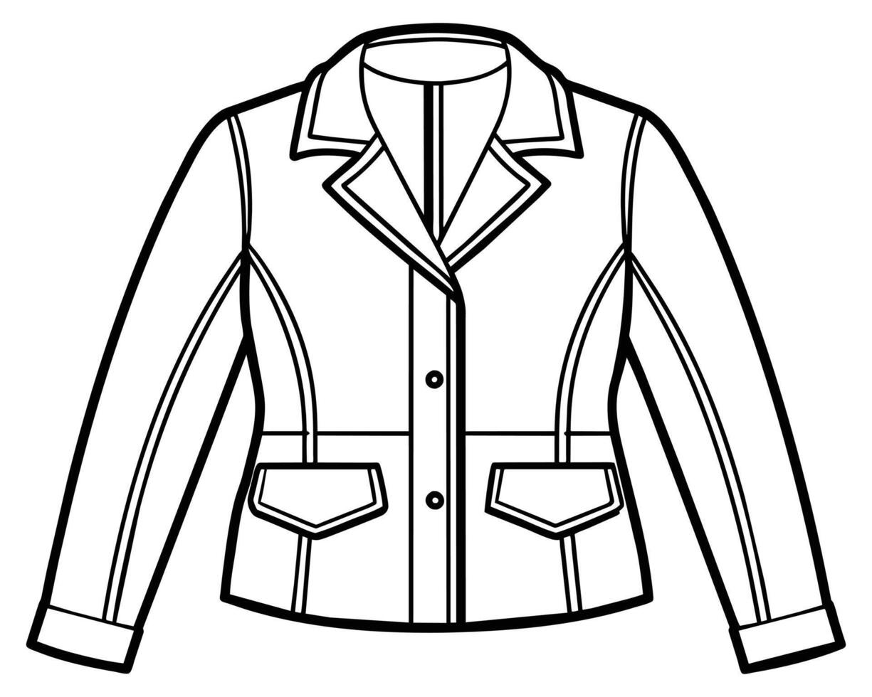Hoodie flat sketch illustration vector