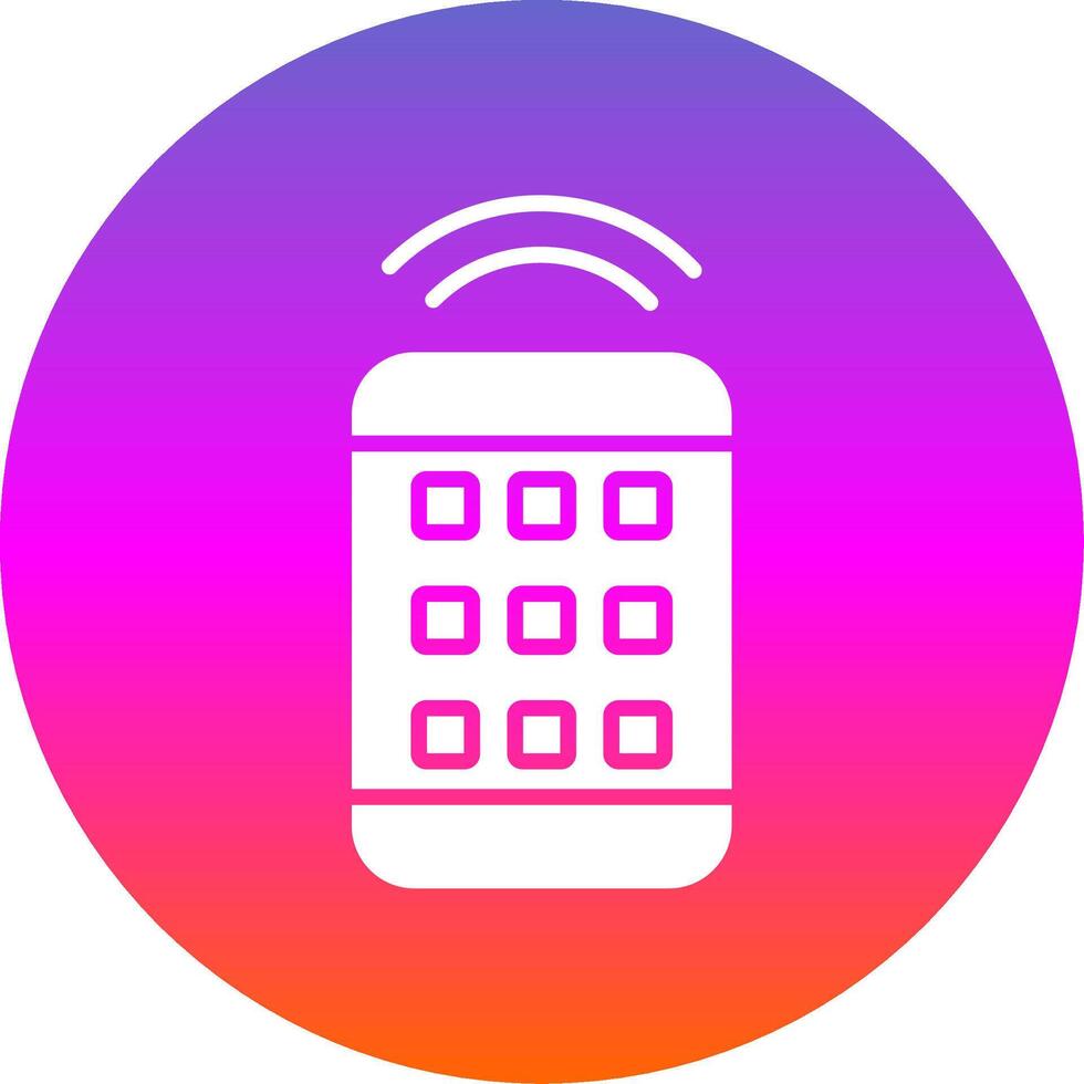 Remote Control Glyph Gradient Circle Icon Design vector