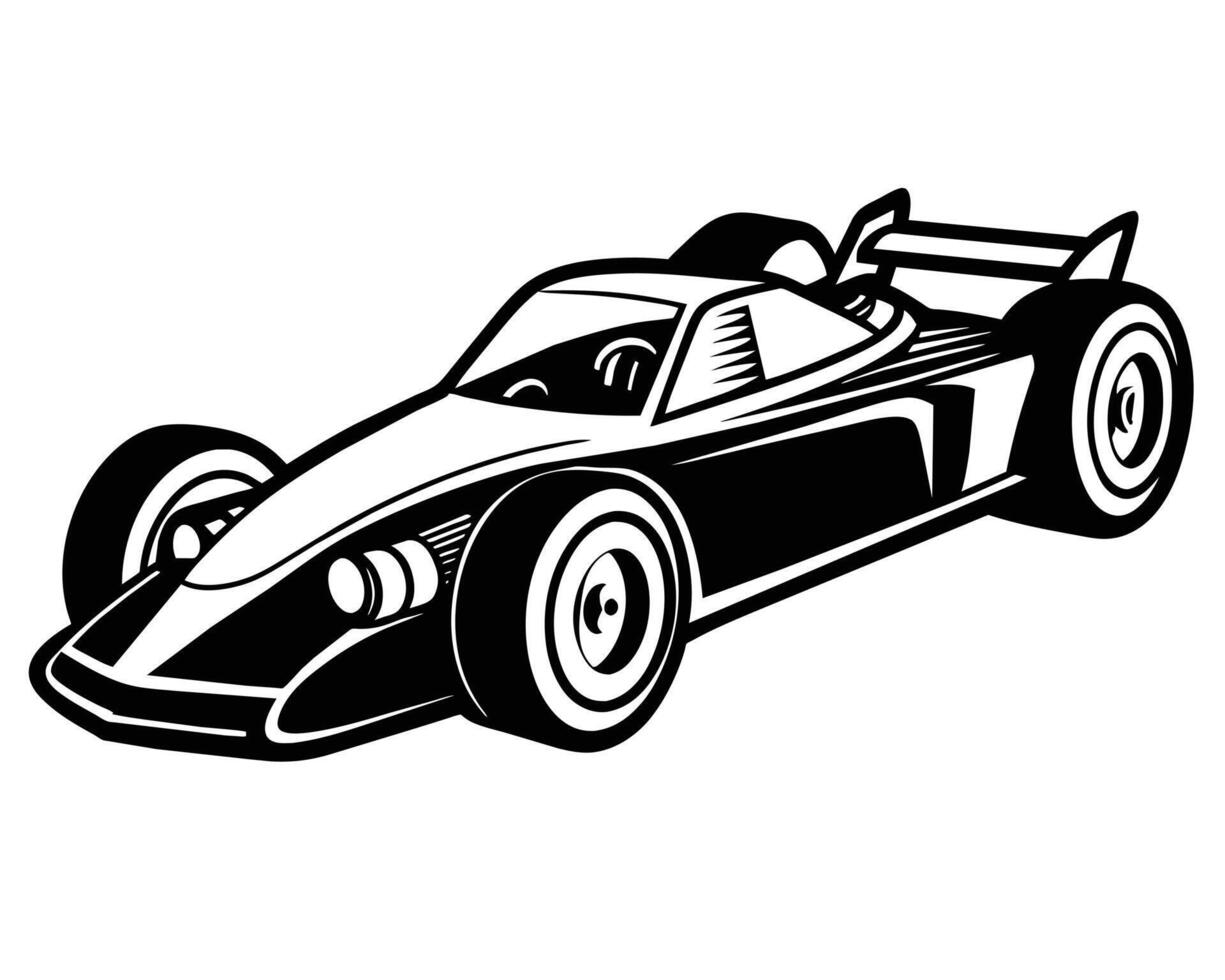 fuera línea dibujo de un coche vector