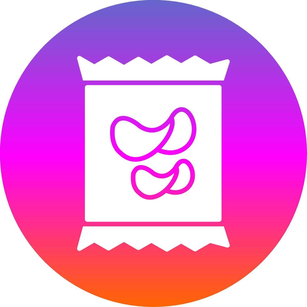 Crisps Glyph Gradient Circle Icon Design vector