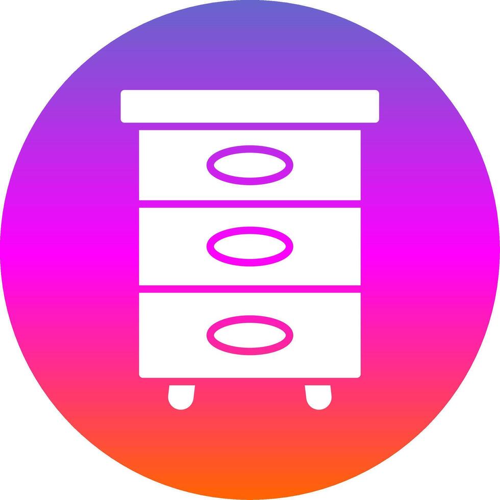 Filling Cabinet Glyph Gradient Circle Icon Design vector