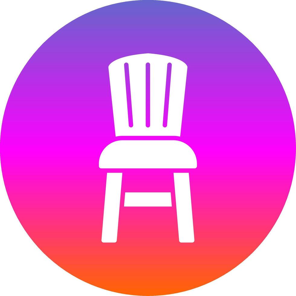 Dining Chair Glyph Gradient Circle Icon Design vector
