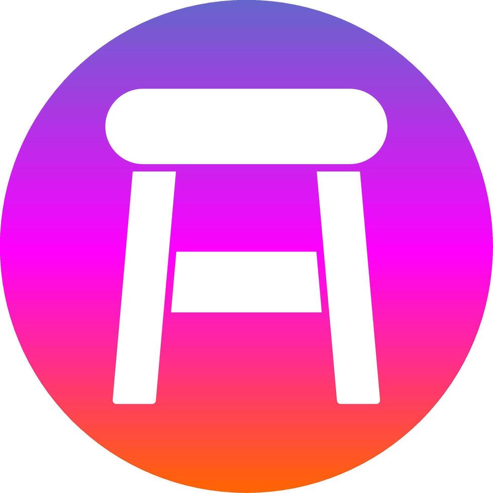 Stool Glyph Gradient Circle Icon Design vector