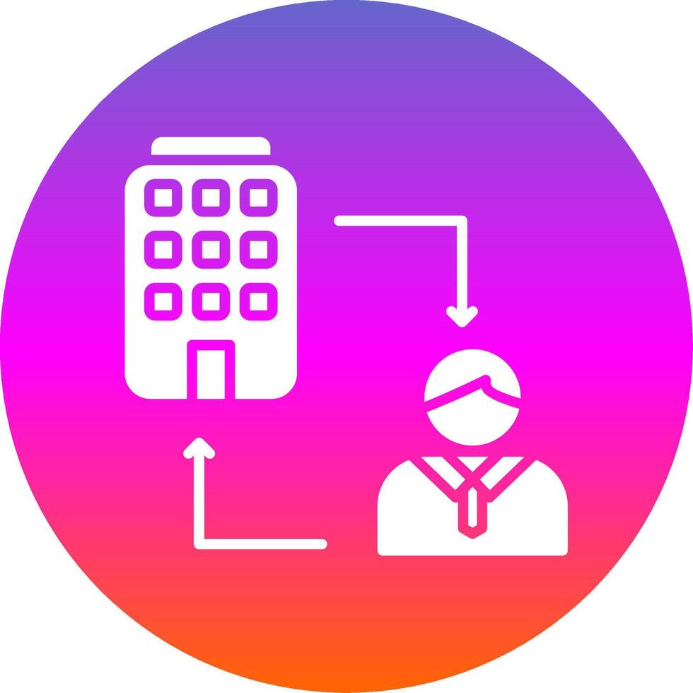 B2c Glyph Gradient Circle Icon Design vector