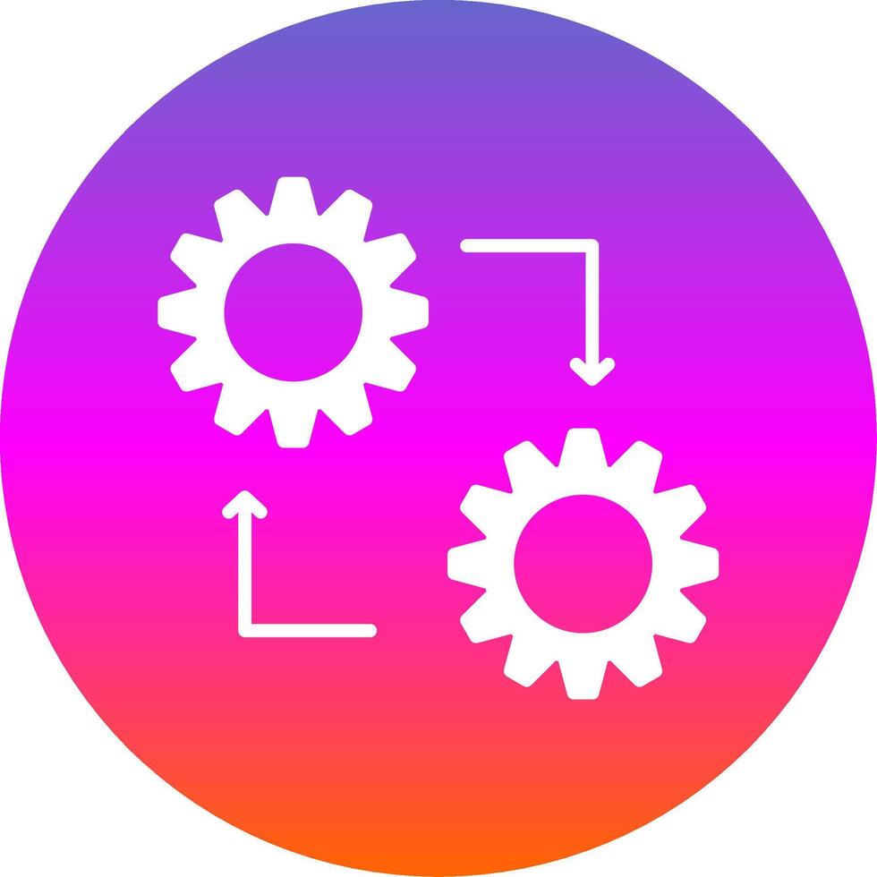 Methodology Glyph Gradient Circle Icon Design vector