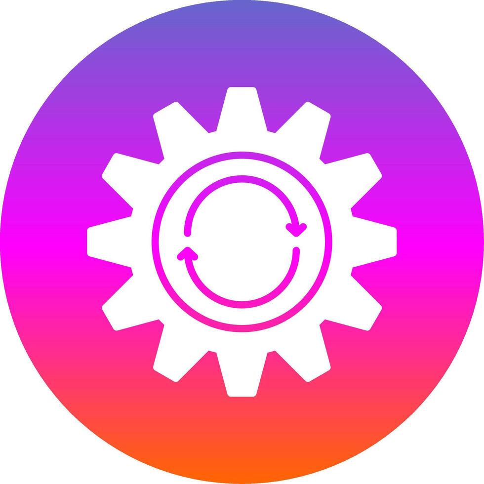 repetir glifo degradado circulo icono diseño vector