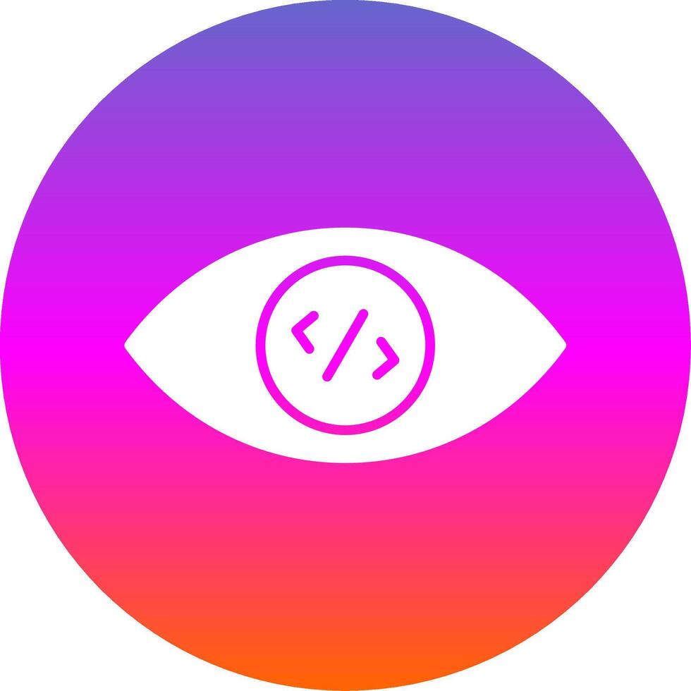 Vision Glyph Gradient Circle Icon Design vector