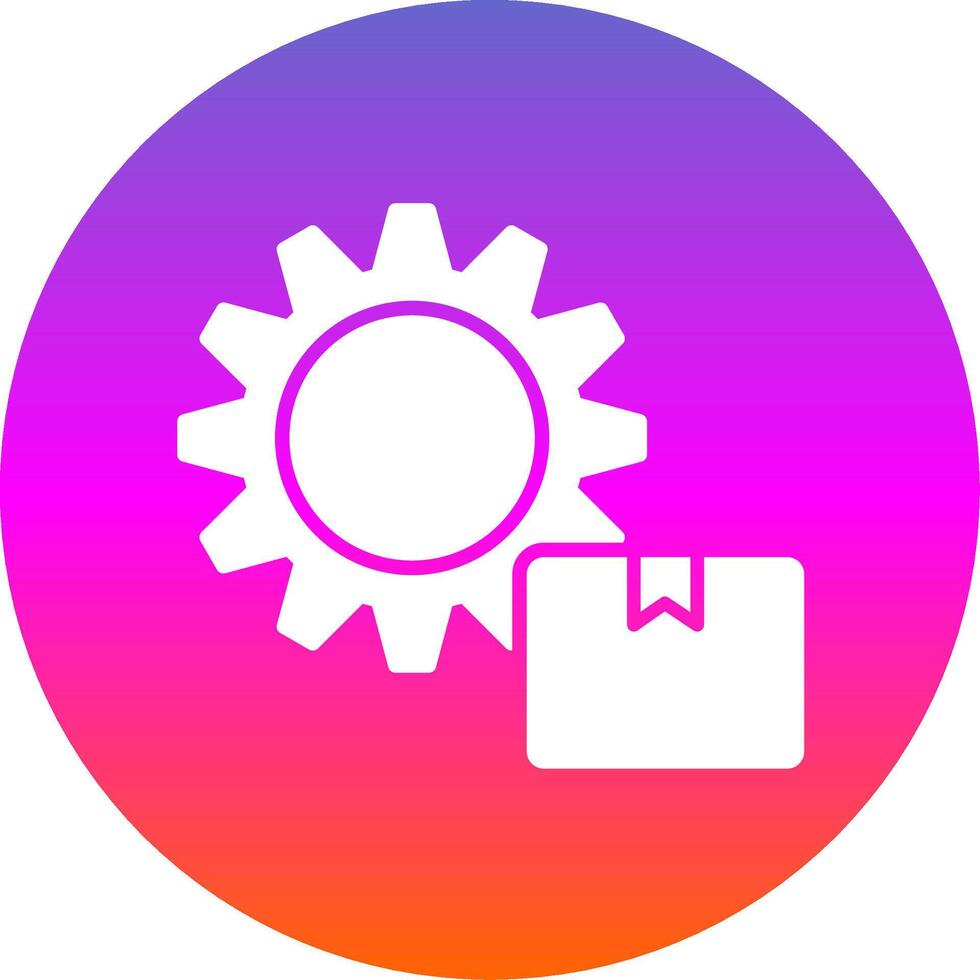 Supply Chain Management Glyph Gradient Circle Icon Design vector