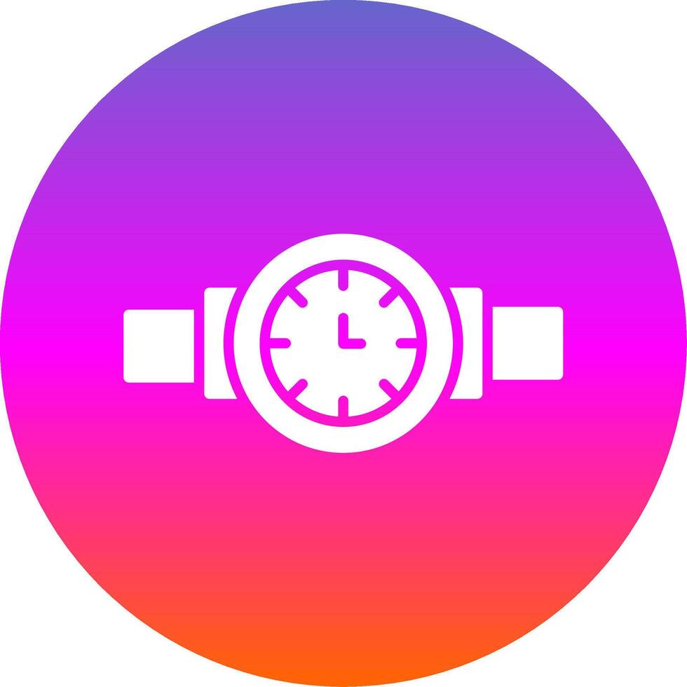 Wristwatch Glyph Gradient Circle Icon Design vector