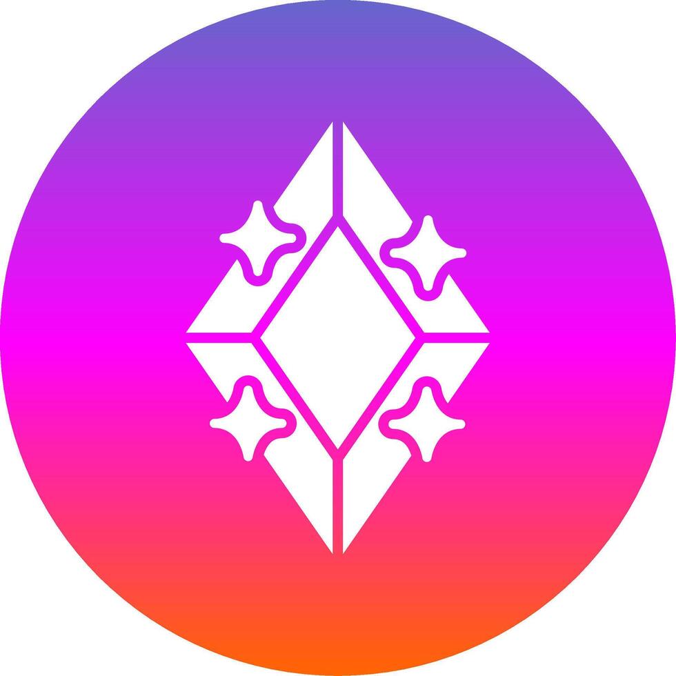 Diamond Glyph Gradient Circle Icon Design vector