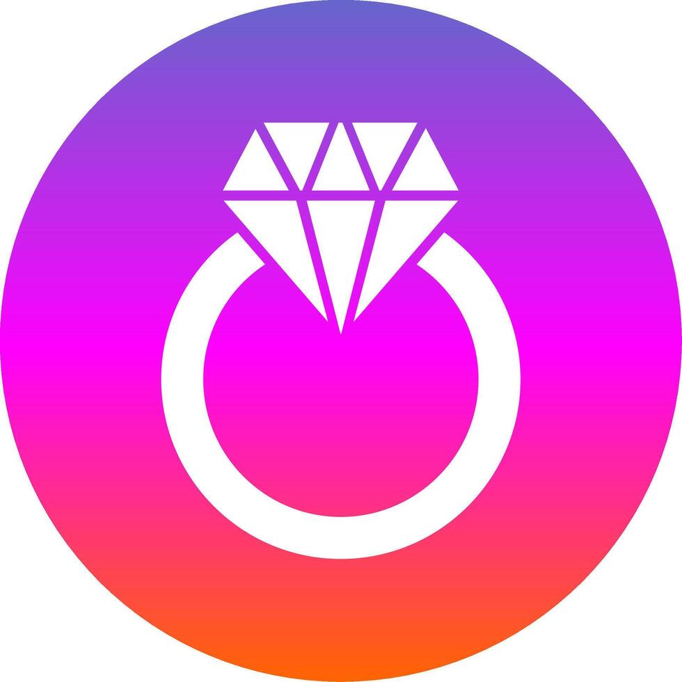 Diamond Ring Glyph Gradient Circle Icon Design vector