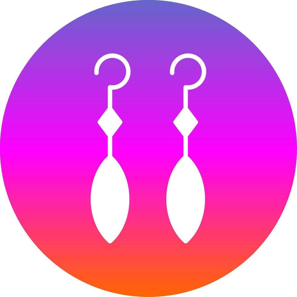 Earring Glyph Gradient Circle Icon Design vector