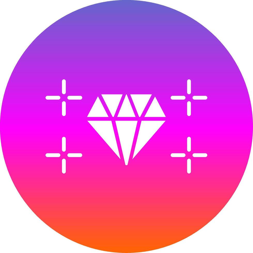 Diamond Glyph Gradient Circle Icon Design vector