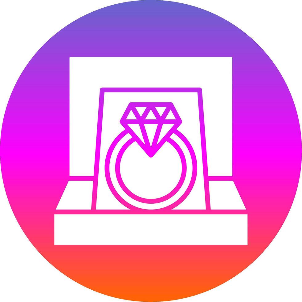 Diamond Ring Glyph Gradient Circle Icon Design vector