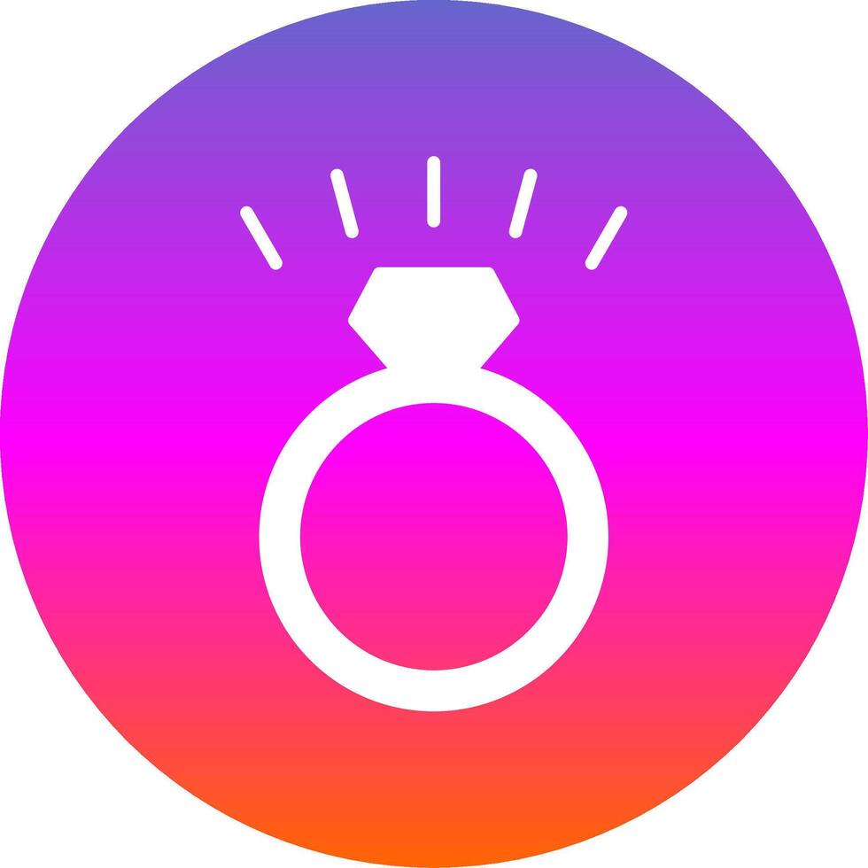 Diamond Ring Glyph Gradient Circle Icon Design vector