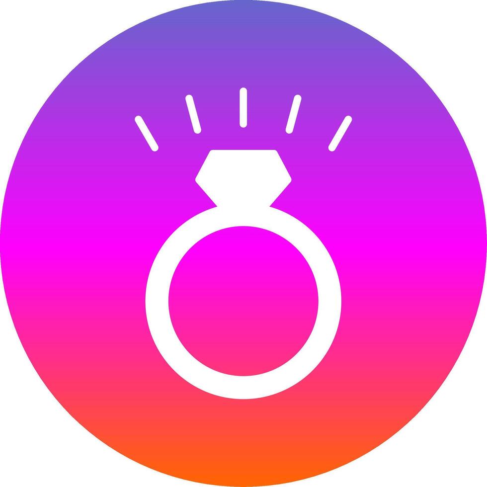 Diamond Ring Glyph Gradient Circle Icon Design vector