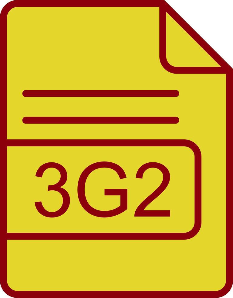 3G2 File Format Vintage Icon Design vector