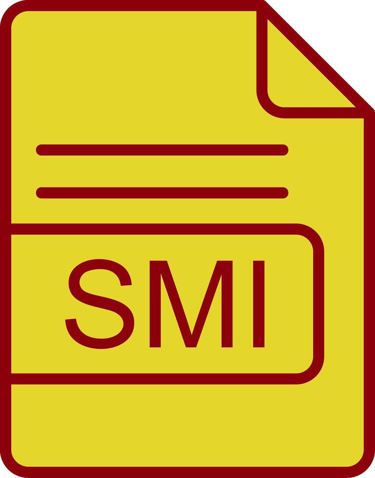 SMI File Format Vintage Icon Design vector