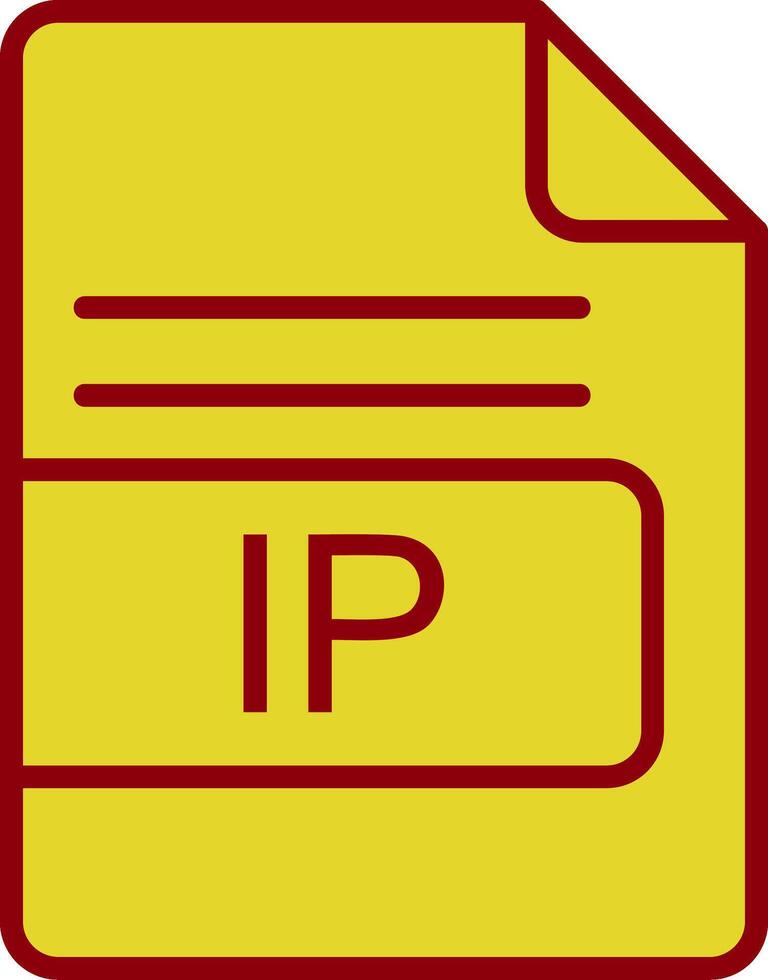 IP File Format Vintage Icon Design vector