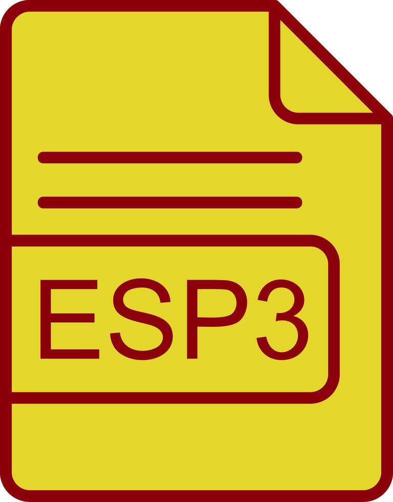 ESP3 File Format Vintage Icon Design vector