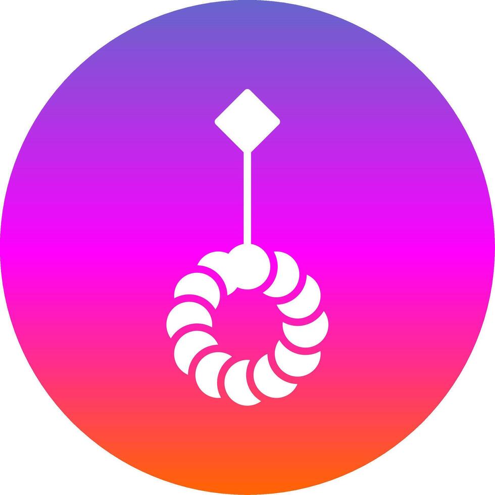Belly Piercing Glyph Gradient Circle Icon Design vector