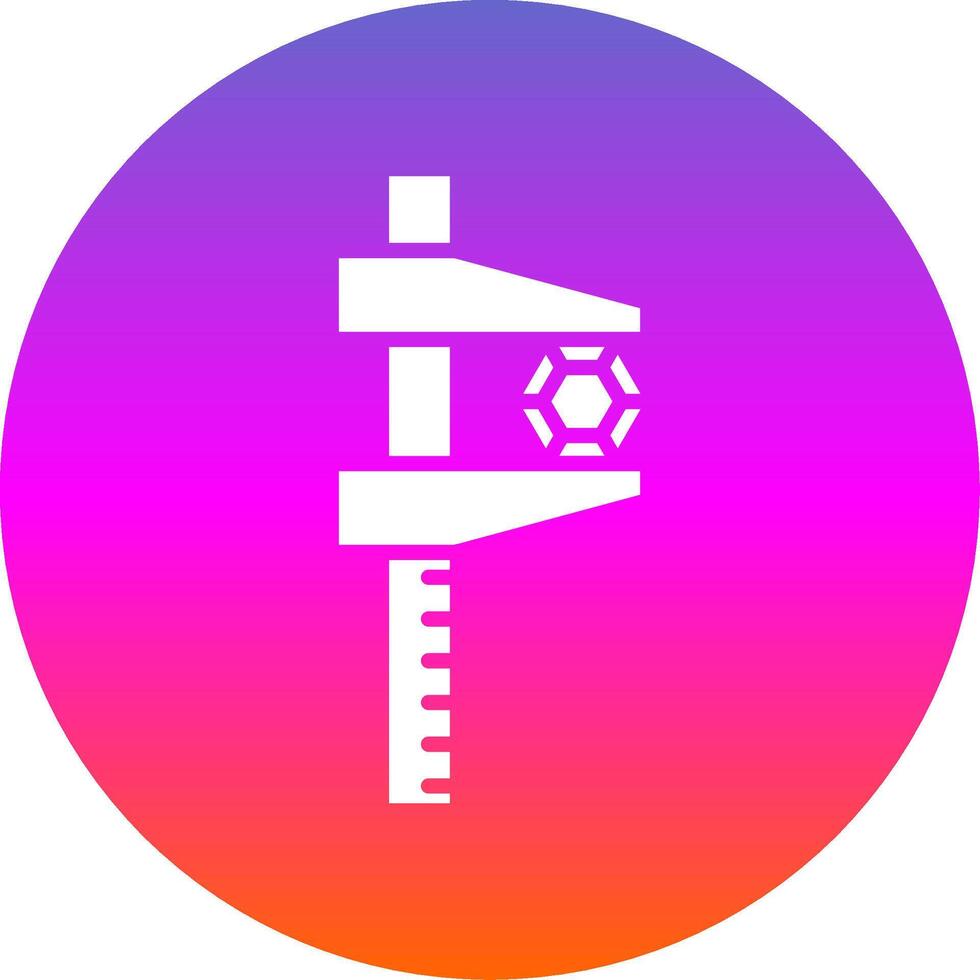 Caliper Glyph Gradient Circle Icon Design vector