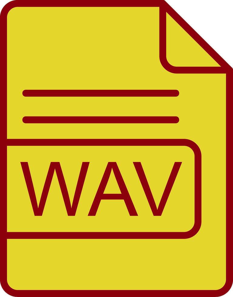 WAV File Format Vintage Icon Design vector