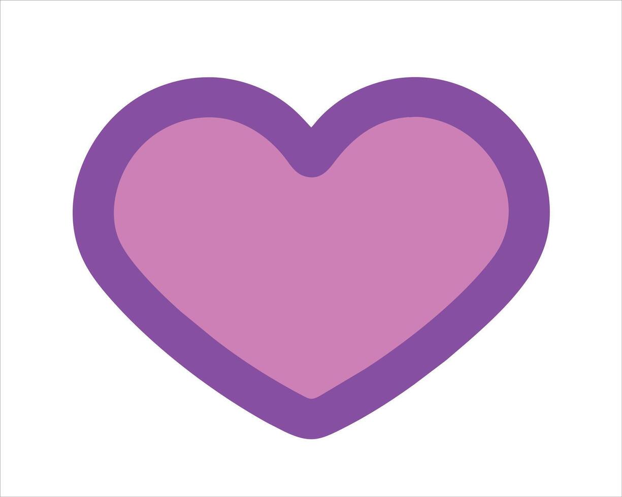 Single beautiful love shape vector