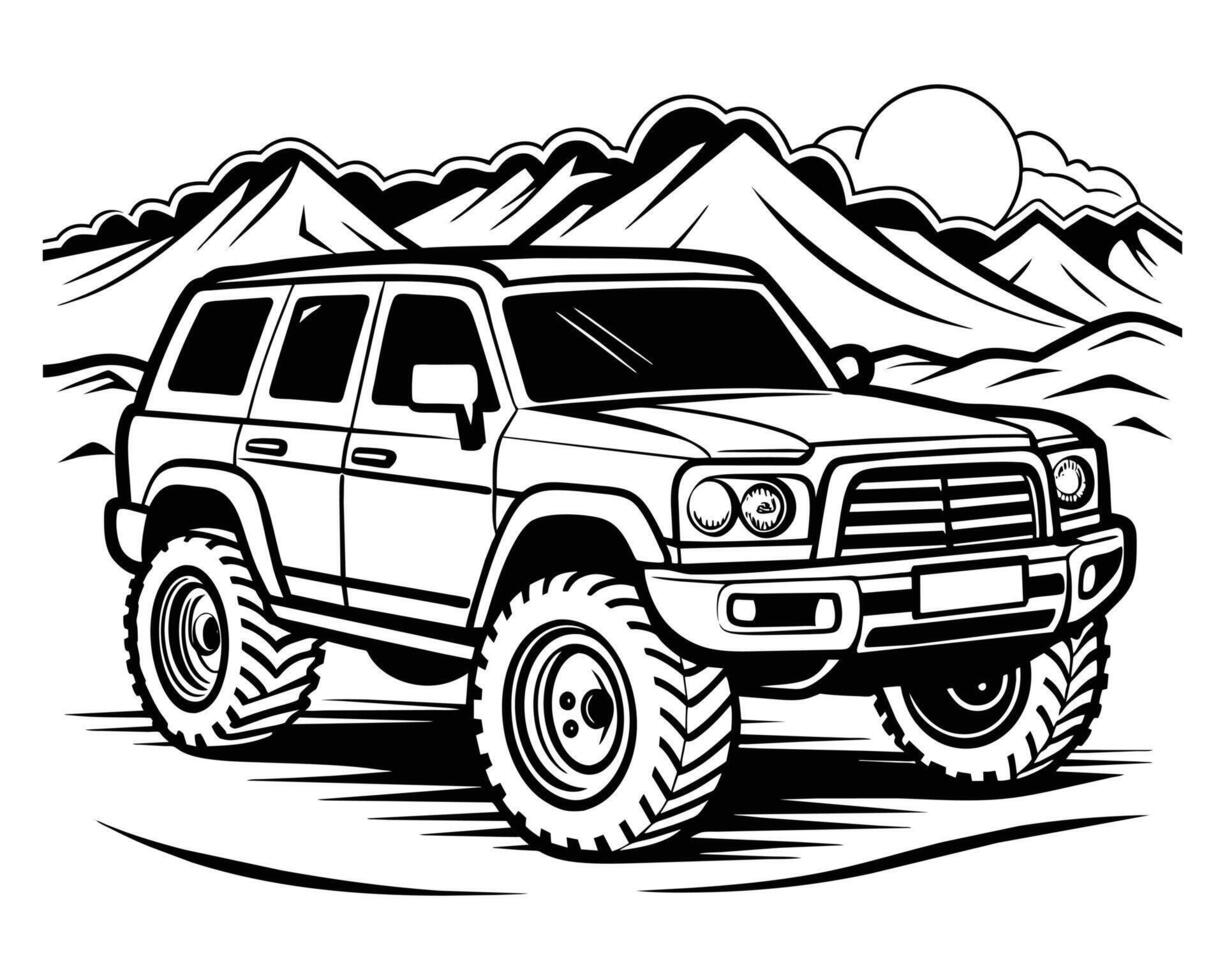 Jeep Car outline vector
