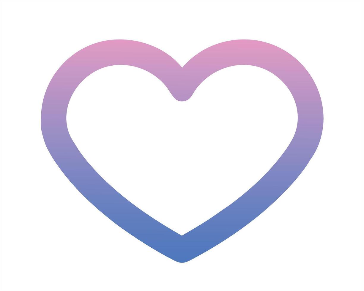 Single beautiful love shape vector