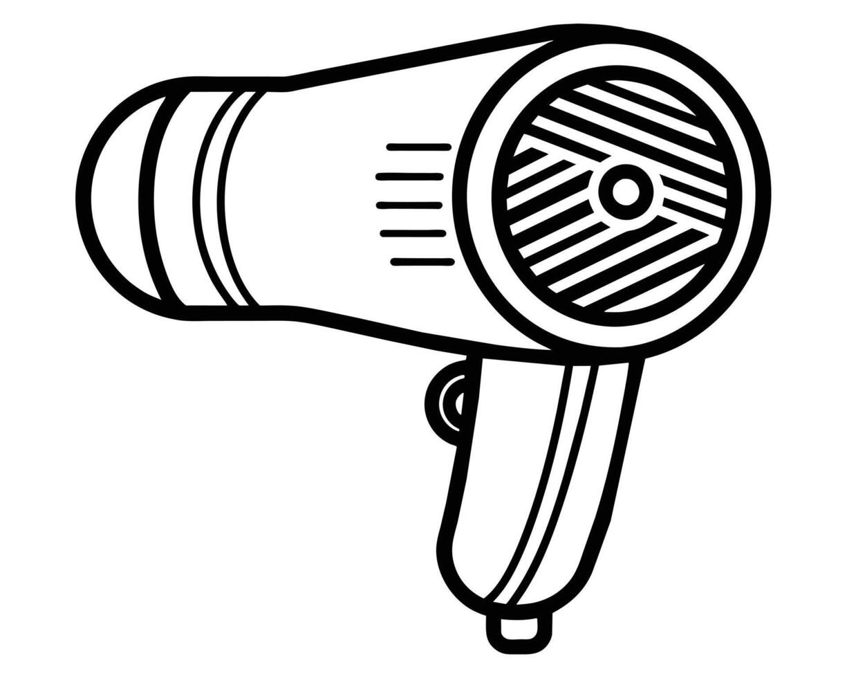 Close up plain design of hair dryer vector