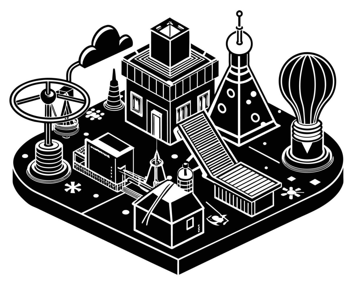 Science lab table vector