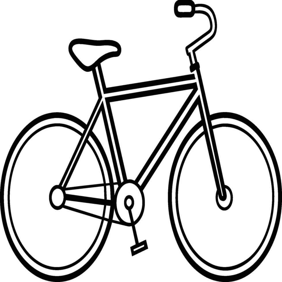 Bicycle coloring pages. Vehicles line art for coloring book vector