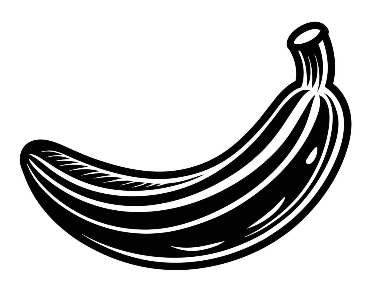 un plátano silueta diseño vector