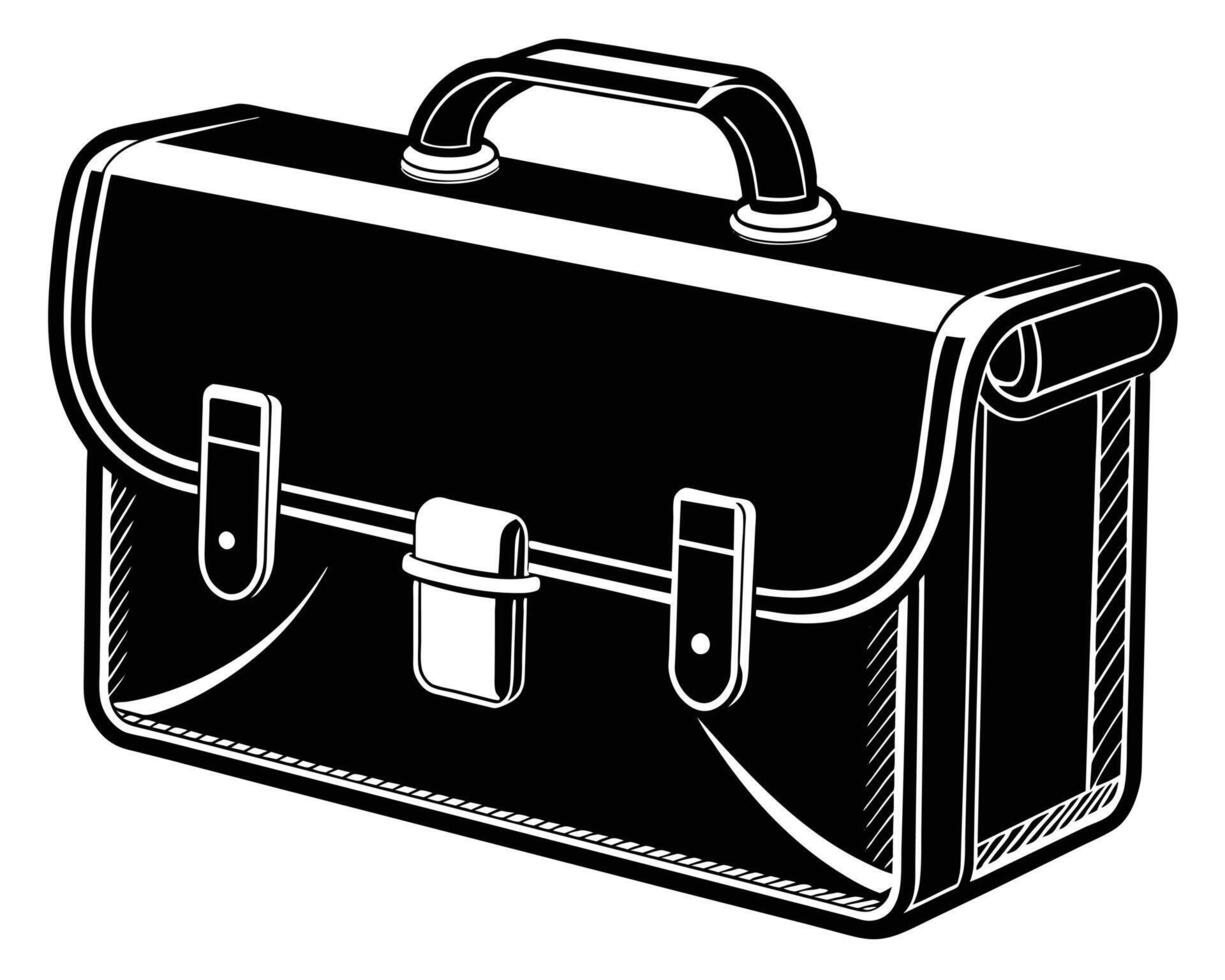 Business briefcase symbol silhouettes vector