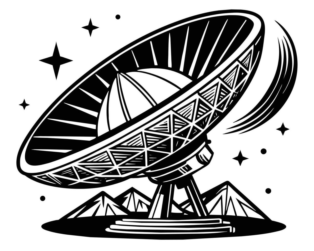 Dish is a symbol of military silhouettes vector