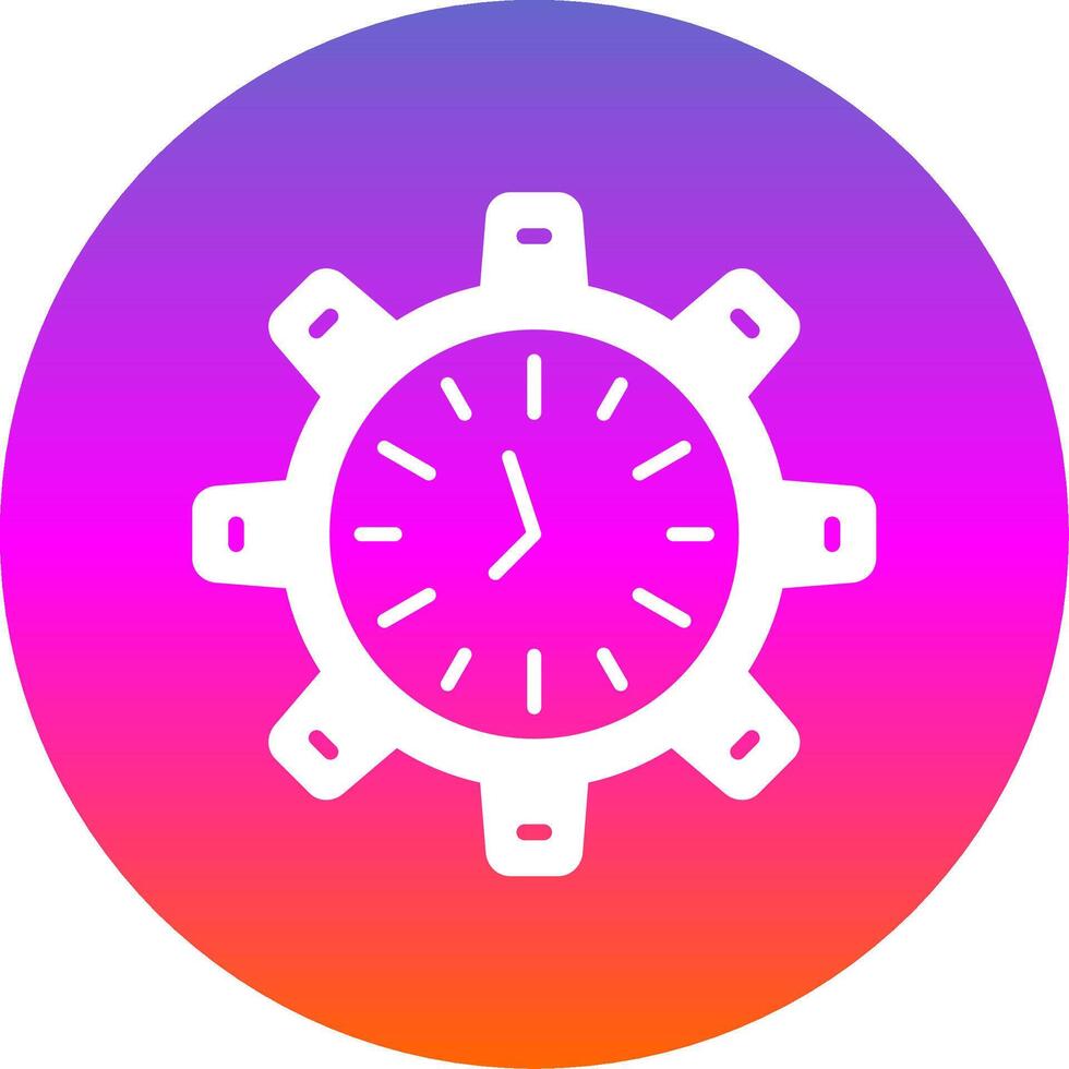 Time management Glyph Gradient Circle Icon Design vector