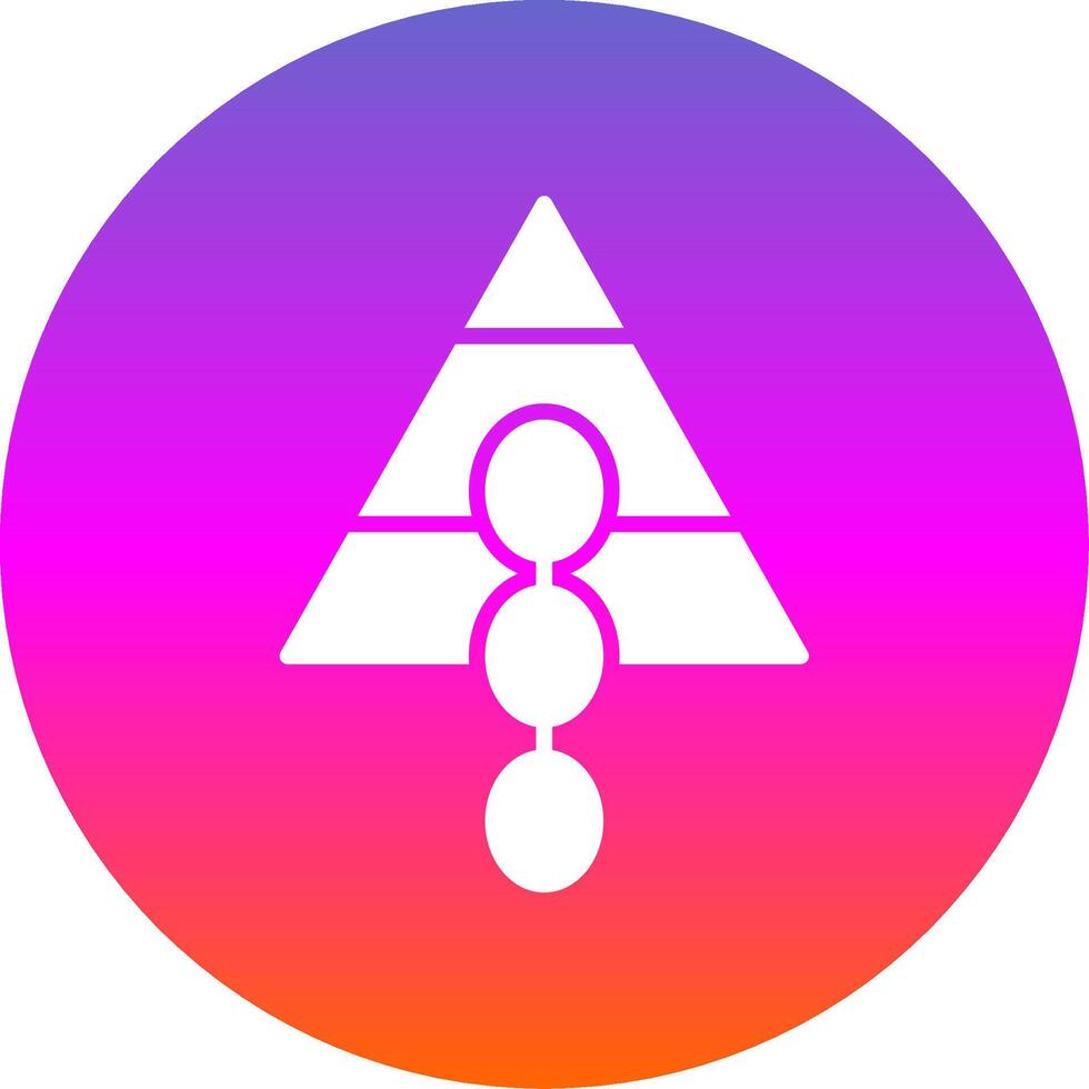 Link pyramide Glyph Gradient Circle Icon Design vector