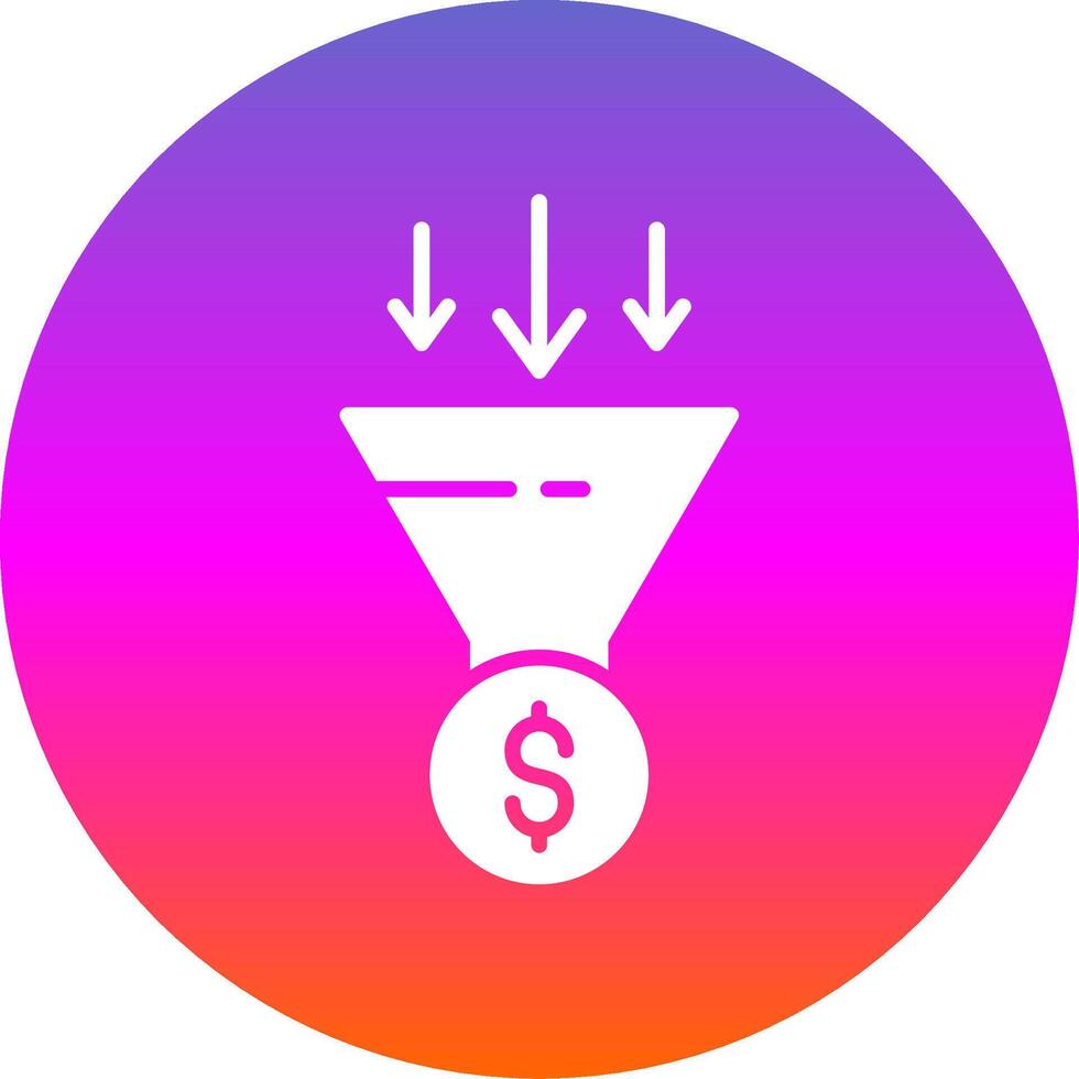 Conversion Optimization Glyph Gradient Circle Icon Design vector