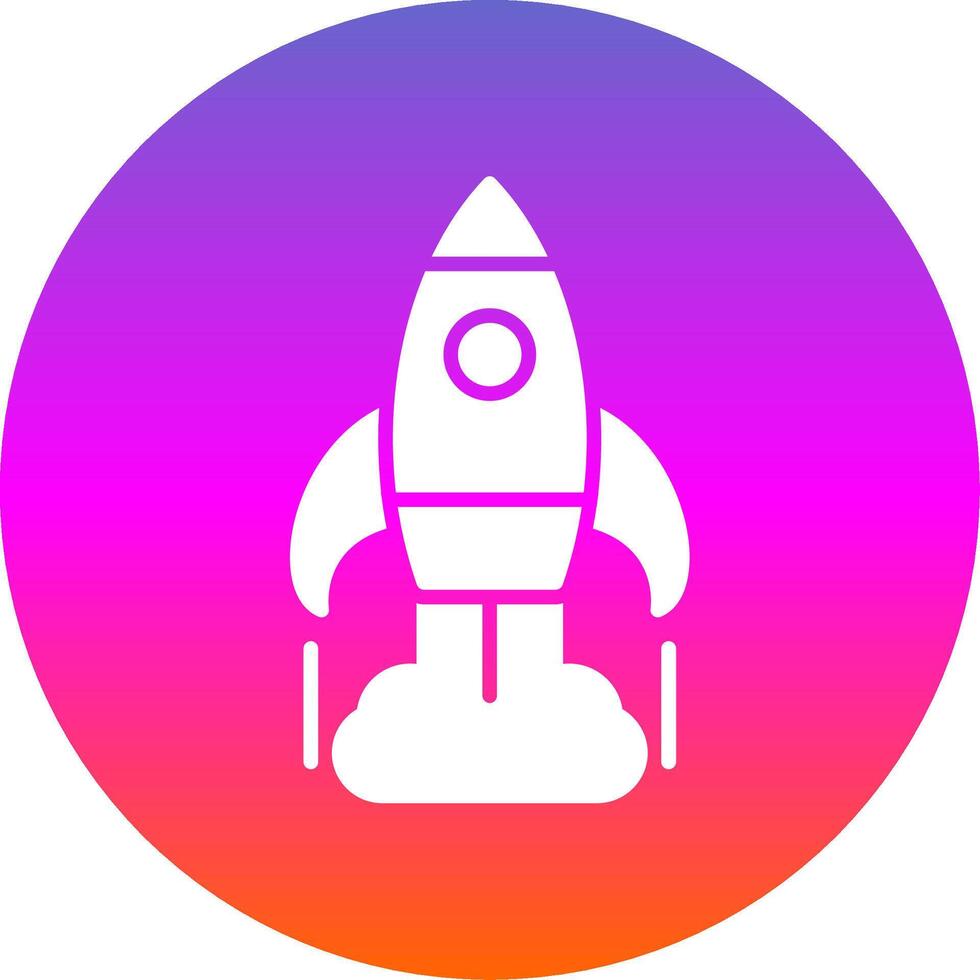Business Startup Glyph Gradient Circle Icon Design vector