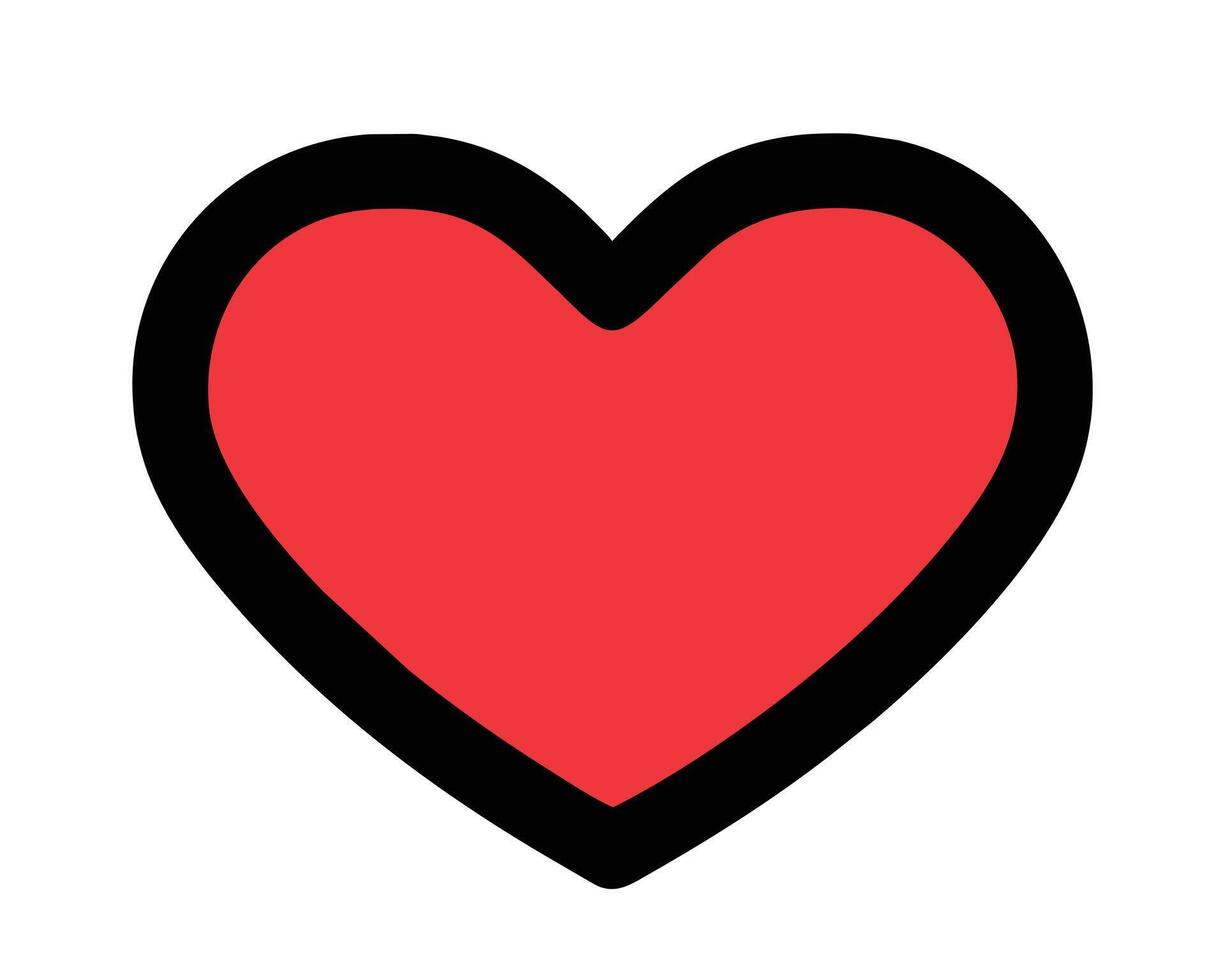 Single beautiful love shape vector