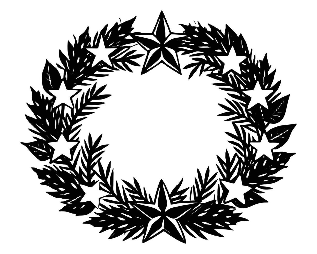 Floral wreath sketch for your design vector