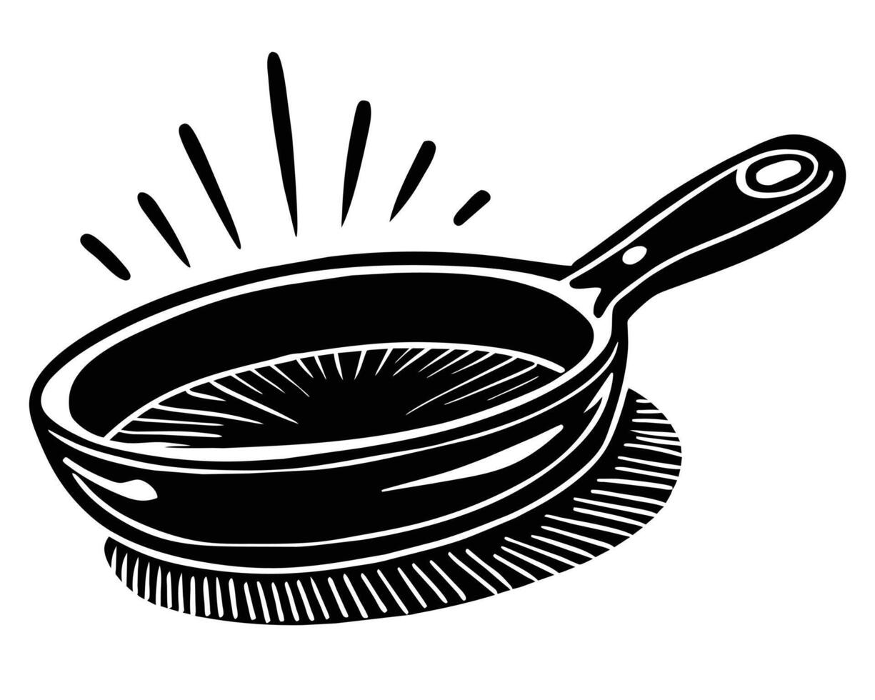 Frying pan illustration vector